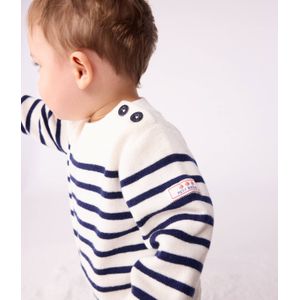PETIT BATEAU - Gebreide Trui - Ecru - Baby - Wol en Katoen