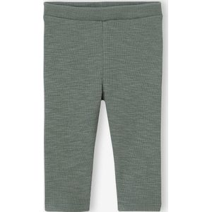 Baby legging in geribbelde tricot groen