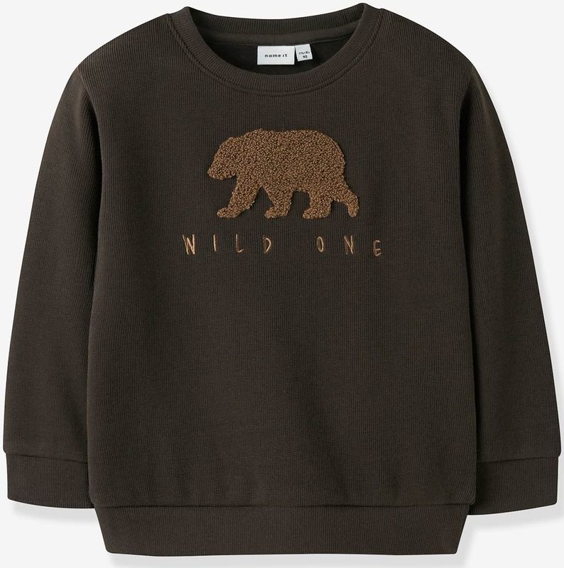 Sweatshirt - Regular Fit - Zacht - Lange Mouwen - Ronde Hals - 3D-borduring