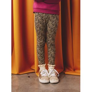 Meisjeslegging met fleecevoering chocoladebruin