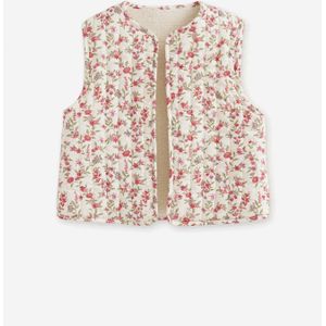 Omkeerbaar - Mouwloos Vest - Vanille - 2-in-1 - Sherpa en Gewatteerd Katoen