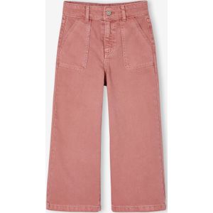 Wijd uitlopende broek voor meisjes medium Morpho oudroze