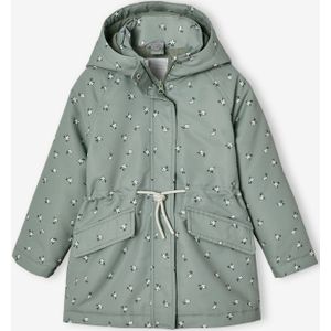 3-in-1 parka voor meisjes groengrijs