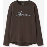 T-shirt met lange mouwen NKFVIX meisje NAME IT bruin