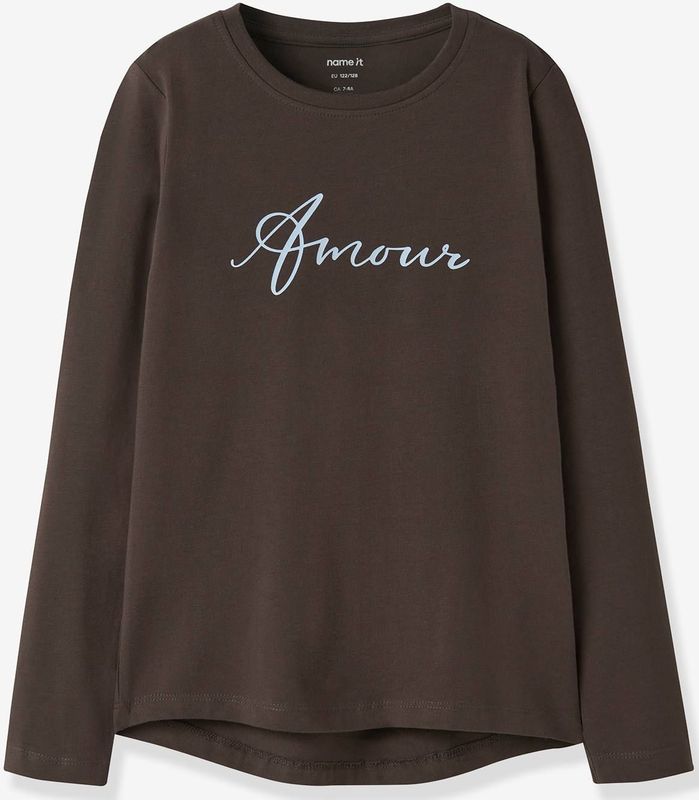 T-shirt met lange mouwen NKFVIX meisje NAME IT bruin