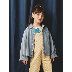 Spijkerblouse voor meisjes met losse pasvorm lichtblauw