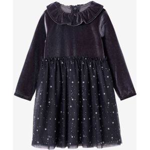 Vertbaudet - Kerstjurk - Fluweel - Meisjes - Met Sterrentule