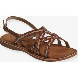 Vertbaudet Leren sandalen met kruisbandjes