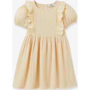 Meisjesjurk van biologisch katoenen gaas CYRILLUS lichtgeel
