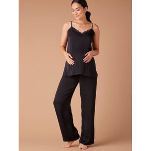 Soepele zwangerschapspyjama met satijneffect ENVIE DE FRAISE zwart