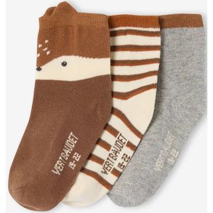 Set van 3 paar sokken > baby jongen terracotta