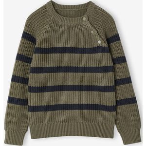 Gestreepte jongenstrui kaki