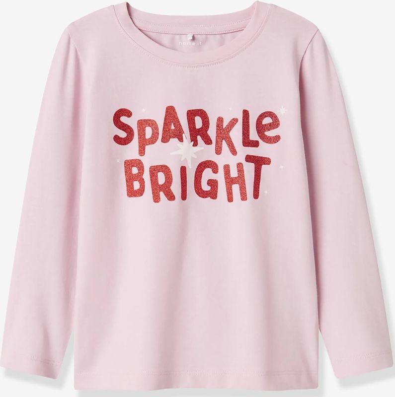 Biologisch Katoen - Top - Lange Mouwen - Glitterprint - Regular Fit