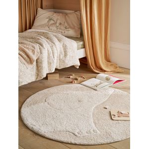 Rond vloerkleed Olifant ecru