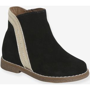 Baby - Leren Laarzen - Zwart - Met Rits - Enkellaarsjes