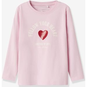 NAME IT - NMFLIRA - T-shirt - Wit - Lange Mouwen - Boxy Pasvorm