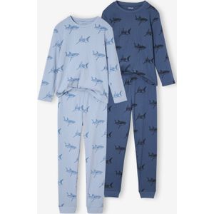 Set van 2 jongenspyjama's Haai marineblauw