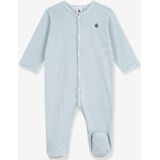 PETIT BATEAU - Pyjama - Grijs - Katoen - Ribfluwelen Strepen