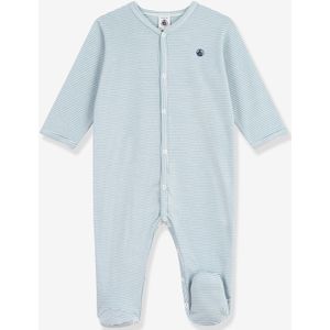 PETIT BATEAU - Pyjama - Grijs - Katoen - Ribfluwelen Strepen