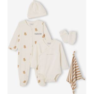 6-delig babypakje met kraamkoffer ecru