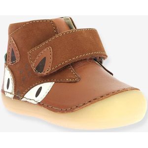 KICKERS - Sabio - Leren Babylaarsjes - Kameel - Antislipbuitenzool