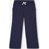 Vertbaudet - Wijde Joggingbroek - Meisjes - Gevlamde Jersey - 75% Katoen - 25% Gerecycled Polyester