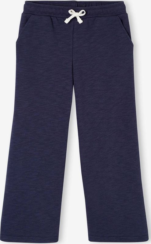 Vertbaudet - Wijde Joggingbroek - Meisjes - Gevlamde Jersey - 75% Katoen - 25% Gerecycled Polyester