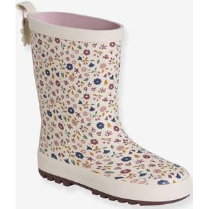 Rubberen regenlaarzen met print voor kinderen, kleutercollectie roze, bedrukt