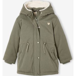 Parka - Groen - Romantische Parka met Capuchon - Voor Meisjes