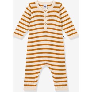 Gestreept gebreid babypakje PETIT BATEAU beige