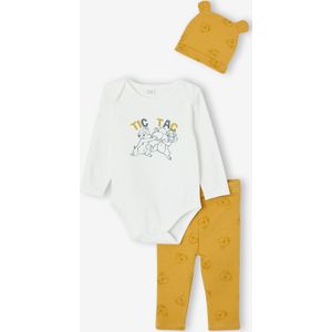 Set romper + broek + muts voor jongens Disney Tic & Tac mosterdgeel