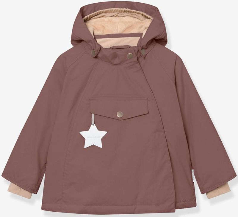 Unisex - Fleece Gevoerde Jas - Pruim - Voor Baby's