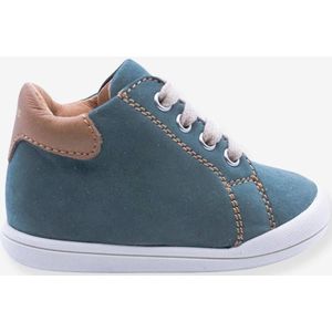 Hoge leren babysneakers 4097B084 Babybotte groenblauw