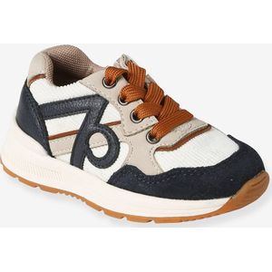 Vertbaudet - Babysneakers - Met Veters en Rits - Veelkleurig - Uitneembare Leren Binnenzool