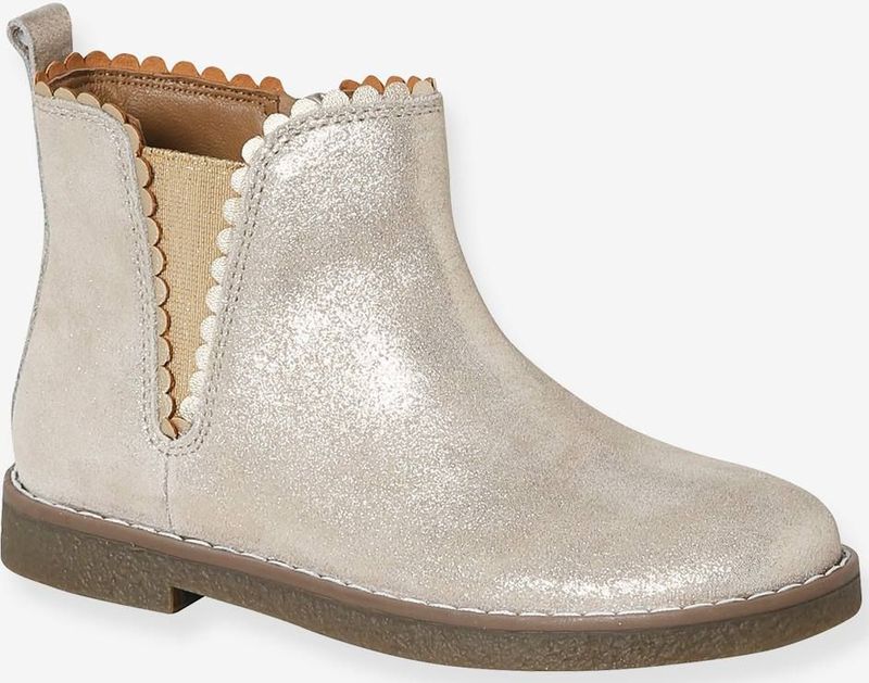 Leren Kuitlaarzen - Brons