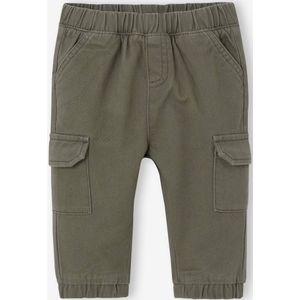 Babybroek in keperstof olijf