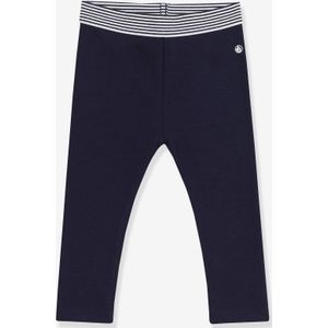 Baby tregging van effen katoen PETIT BATEAU marineblauw