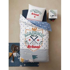 Set dekbedovertrek + kussensloop voor kinderen Academic ecru