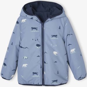 Licht omkeerbaar donsjack voor jongens grijsblauw