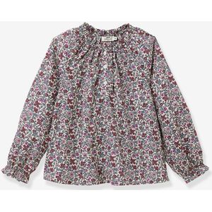 Blouse van Liberty Meadow-stof voor meisjes CYRILLUS rozen