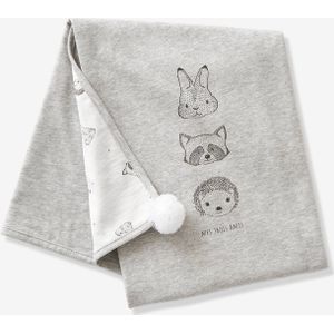 MINI COMPAGNIE - Babydekentje - Ecru/Grijs - Biologisch Katoen - 75 x 100 cm