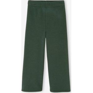 Gevoerde wijde legging van fleece voor meisjes smaragdgroen