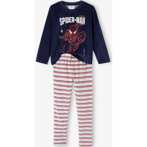 Marvel Spider-Man jongenspyjama van fluweel marineblauw
