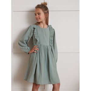 Meisjesjurk van gaaskatoen CYRILLUS groen