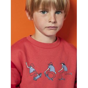 Sweater voor jongens Skateboard rood