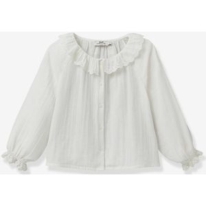 Hemd van katoenen gaas voor meisjes CYRILLUS ecru