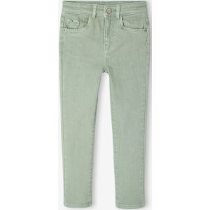 Slim meisjesbroek smalle lichaamsbouw saliegroen