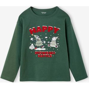 Jongensshirt met kerstprint dennen