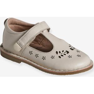 Leren meisjes sandalen kleutercollectie ecru