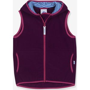 Fleece kindervest POPPELI FINKID, zip-in binnenjas paars